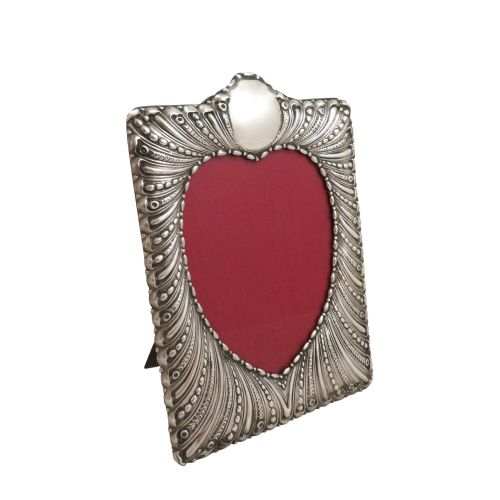 Antique Victorian Sterling Silver 'Heart' Photo Frame 1896
