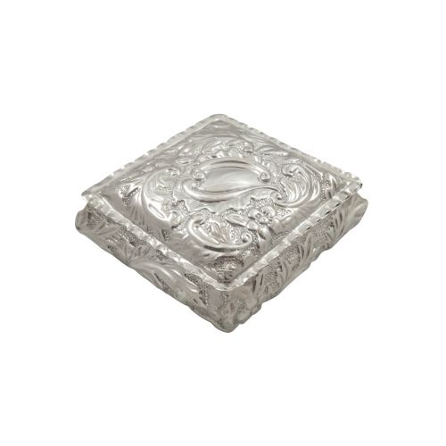 Antique Victorian Sterling Silver Trinket Box 1894