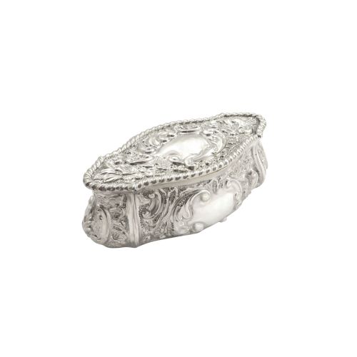 Antique Edwardian Sterling Silver Trinket Box 1901