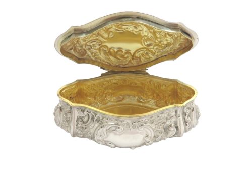 fig 1. Antique Edwardian Sterling Silver Trinket Box 1901