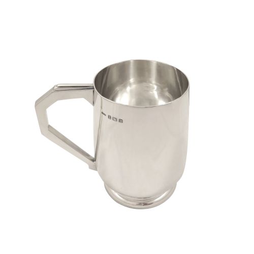 Antique Art Deco Sterling Silver Pint Tankard / Mug 1936
