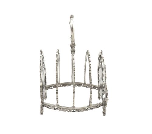 fig 1. Antique Edwardian Sterling Silver 'Ship/Galleon' Toast Rack 1907