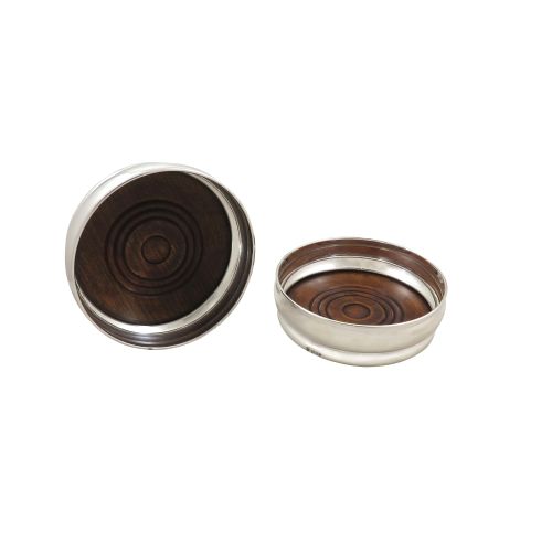 Pair of Vintage Sterling Silver Wine / Champagne Coasters