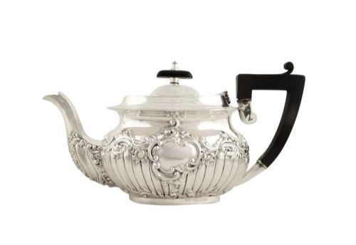 fig 1. Antique George V Sterling Silver 3 Piece Teaset 1915