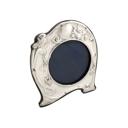 Antique Art Nouveau Sterling Silver Photo Frame 1908