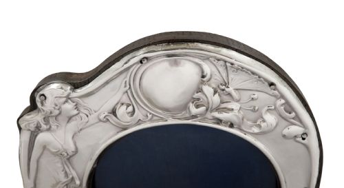 fig 1. Antique Art Nouveau Sterling Silver Photo Frame 1908