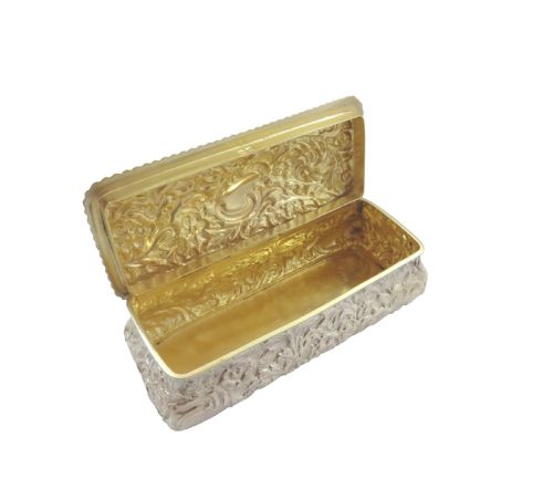 fig 1. Antique Victorian Sterling Silver Trinket Box 1895