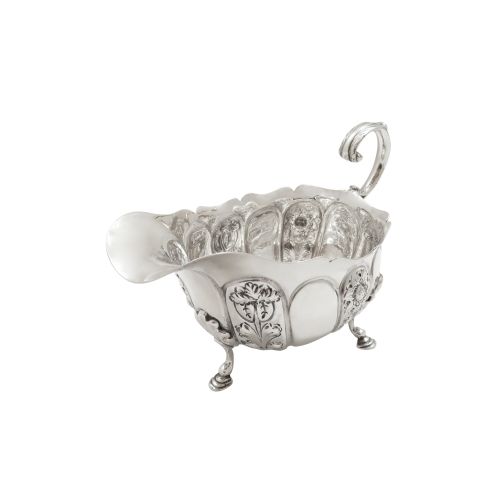 Antique Victorian Sterling Silver Sauce Boat / Jug 1893