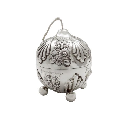 Antique Victorian Sterling Silver String Box 1893