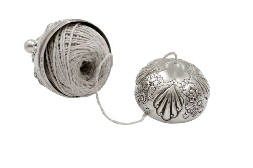 fig 1. Antique Victorian Sterling Silver String Box 1893