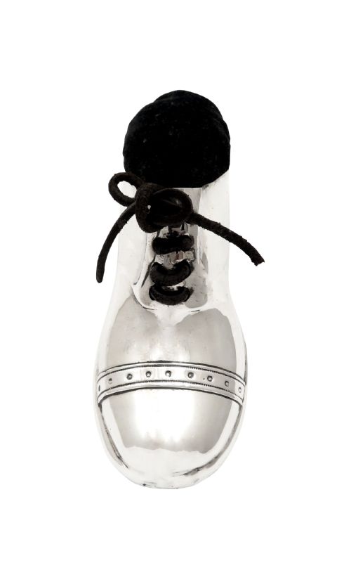 fig 2. Large Antique George V Sterling Silver Shoe Pin Cushion 1913