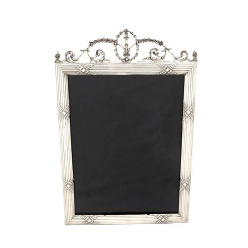 Antique Edwardian Sterling Silver 11" Photo Frame 1909