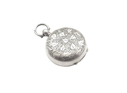 fig 1. Antique Victorian Sterling Silver Sovereign Case 1888