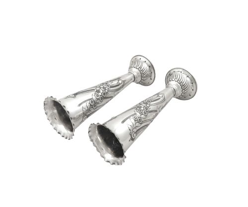 fig 1. Pair of Antique Edwardian Sterling Silver 6 1/4