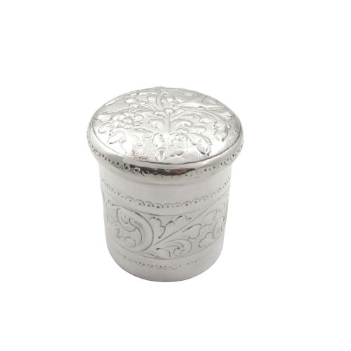 Antique Victorian Sterling Silver Vanity Pot 1890