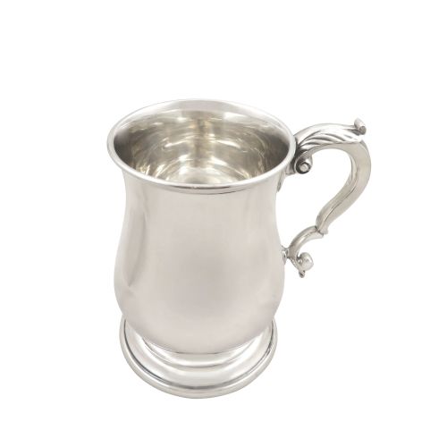 Antique Edwardian Sterling Silver Pint Tankard / Mug 1907
