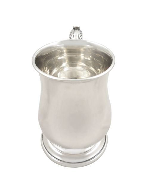 fig 1. Antique Edwardian Sterling Silver Pint Tankard / Mug 1907