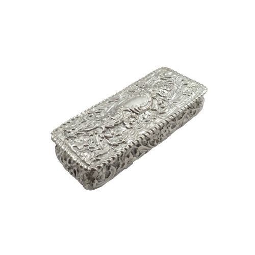 Antique Victorian Sterling Silver Trinket Box 1895