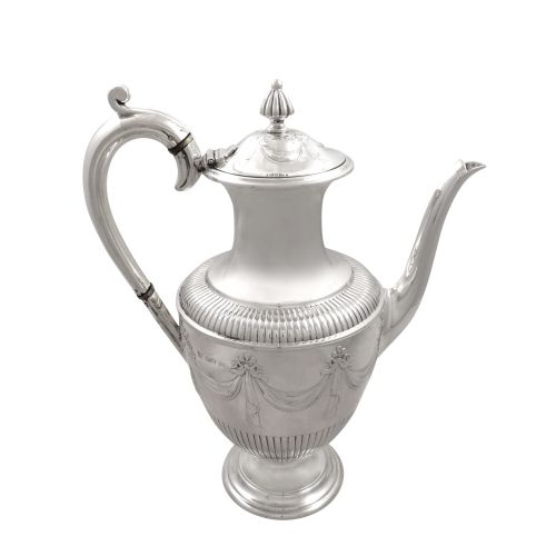 Antique Victorian Sterling Silver Coffee Pot 1881