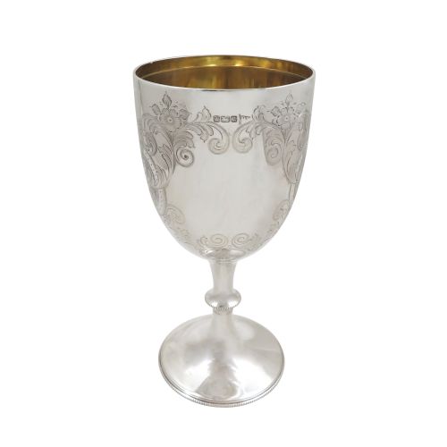 Antique George V Sterling Silver 8" Wine Goblet 1912