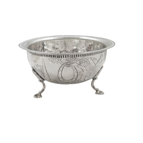 Antique Irish Sterling Silver Bowl with Scenes - Dublin 1914