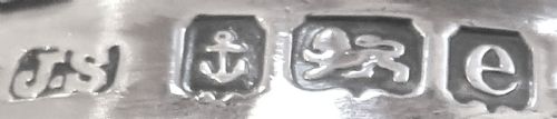fig 1. Pair of Antique Edwardian Sterling Silver Napkin Rings in Case 1904