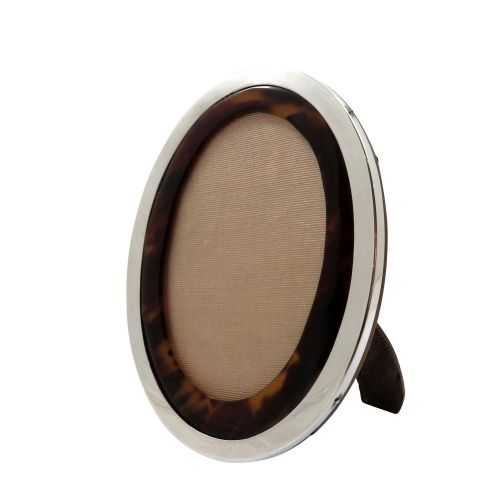 Antique Sterling Silver & Tortoiseshell 5 3/4" Photo Frame 1914