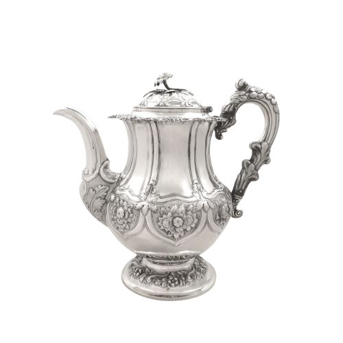Antique Georgian Sterling Silver Coffee Pot 1825