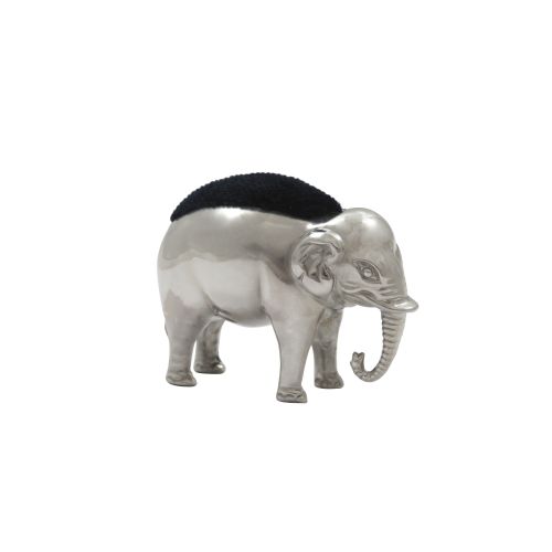 Antique Edwardian Sterling Silver Elephant Pin Cushion 1905