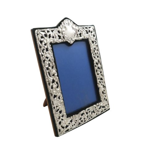 Antique Edwardian Sterling Silver 8 1/2" Photo Frame 1902