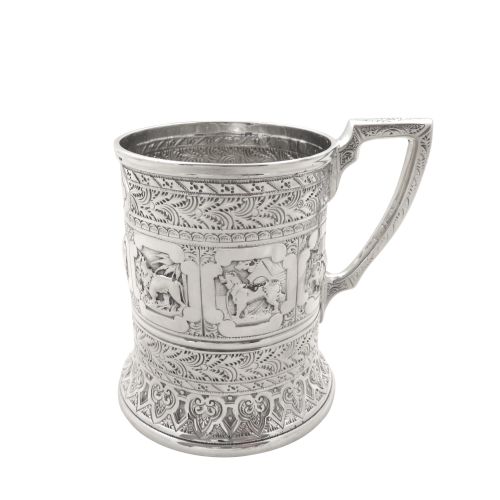 Antique Victorian Scottish Sterling Silver Christening Mug/tankard 1889