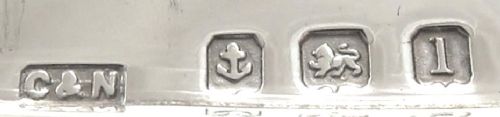 fig 1. Antique Edwardian Sterling Silver 'Stag' Card Case 1910