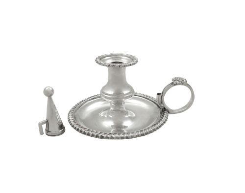 fig 1. Antique Edwardian Sterling Silver Chamberstick 1901