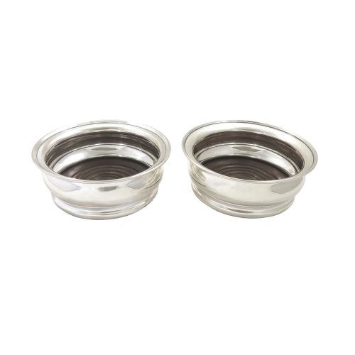 Pair of Vintage Sterling Silver Wine / Champagne Coasters
