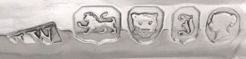 fig 1. Antique Early Victorian Sterling Silver 10