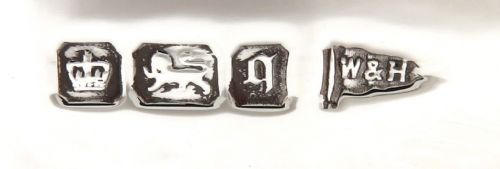 fig 1. Set of 6 Antique Edwardian Sterling Silver Napkin Rings in Case 