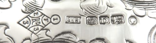 fig 1. Antique Victorian Sterling Silver Fish Servers in Case 1847