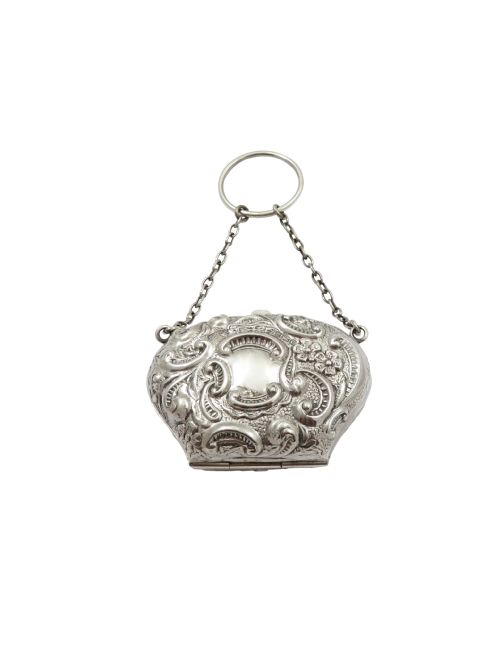 fig 2. Antique Edwardian Sterling Silver Purse 1902