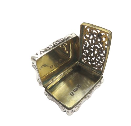 fig 2. Antique Victorian Sterling Silver Vinaigrette 1857