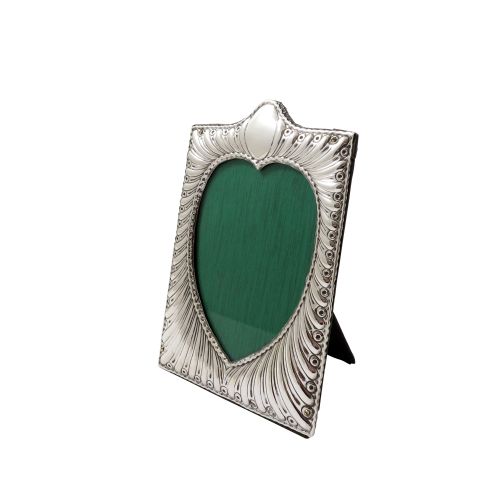 Antique Victorian Sterling Silver 'Heart' Photo Frame 1895