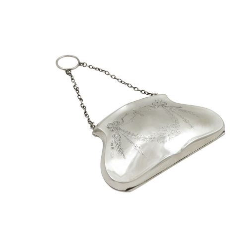 Antique George V Sterling Silver Purse 1920