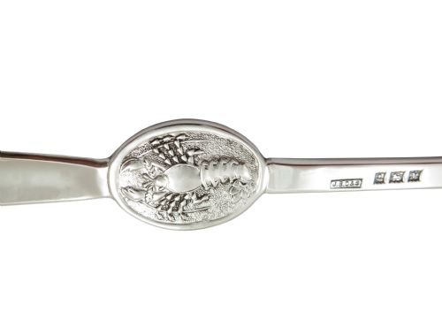 fig 1. Pair of Vintage Sterling Silver Lobster Picks in Case