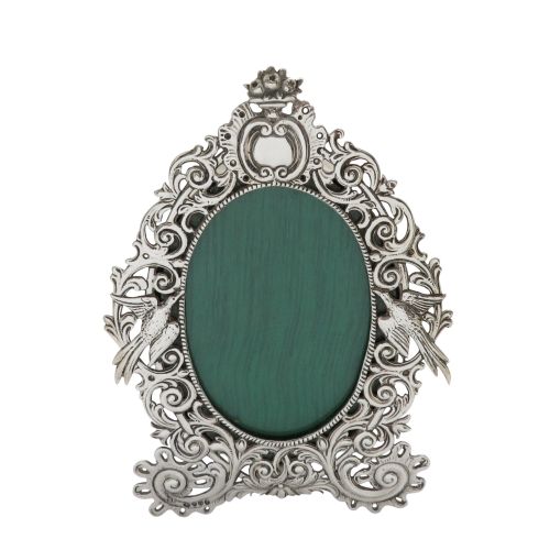 Antique Victorian Sterling Silver 'Birds' Photo Frame 1889
