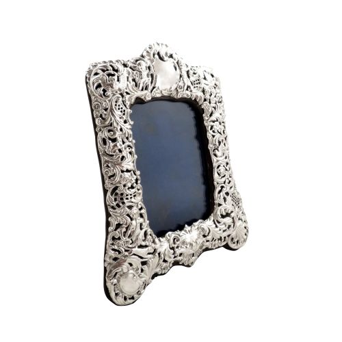 Antique Victorian Sterling Silver 9" Photo Frame 1899
