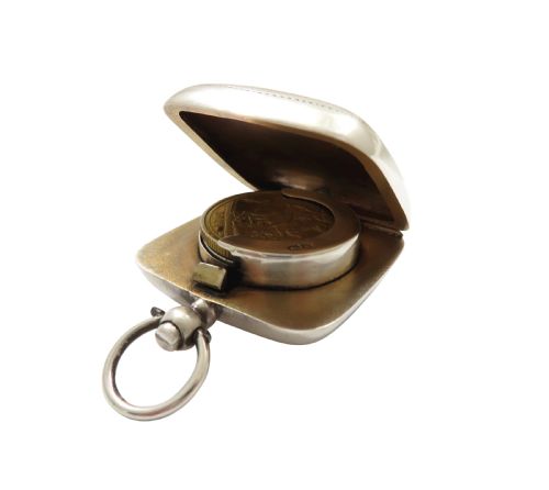 fig 1. Antique Sterling Silver Sovereign Case 1913
