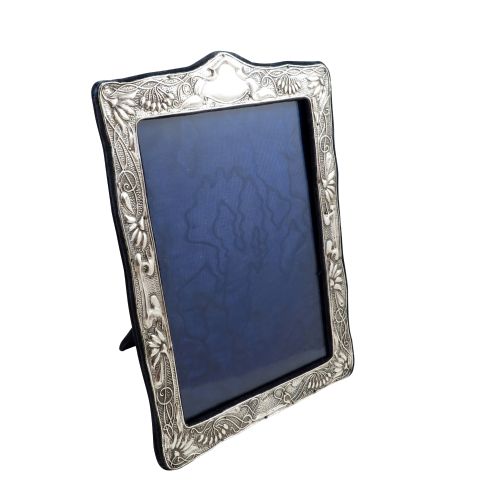 Antique Art Nouveau Sterling Silver 10 1/2" Photo Frame 1903