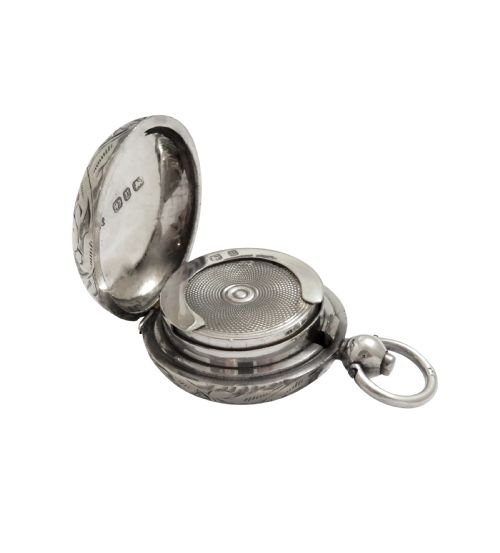 fig 1. Antique Victorian Sterling Silver Sovereign Case 1898