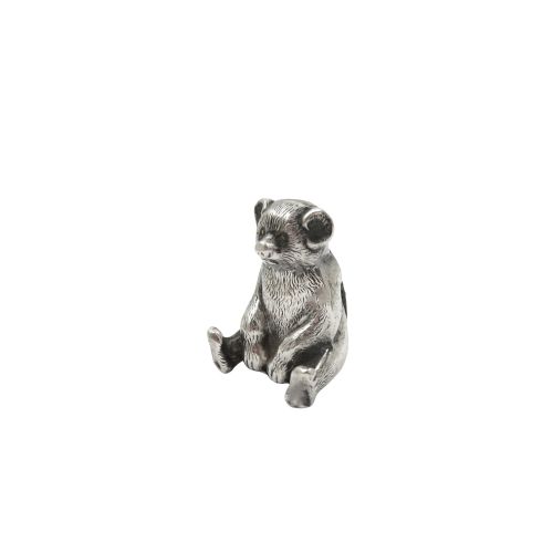 Antique Edwardian Sterling Silver Bear Pin Cushion 1909