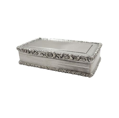 fig 1. Antique William IV Sterling Silver Snuff Box 1835