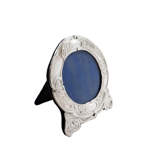 Antique Art Nouveau Sterling Silver 4 1/2" Photo Frame 1903
